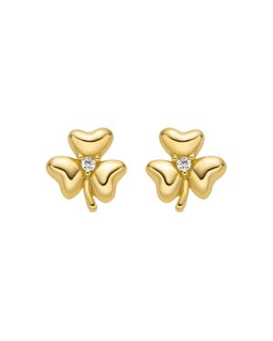 Luxenter Ohrringe Mit Glänzenden Zirkonia 18K Finish - Mettallic