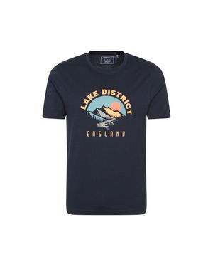 Mountain Warehouse "Lake District" T-Shirt Für Herren Kurzärmlig - Blau
