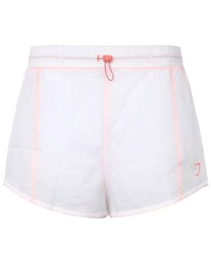 GYMSHARK Pulse Damen Shorts Weiß/Rosa
