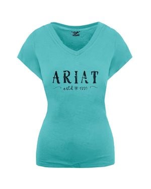 Ariat Logo T-Shirt - Blau