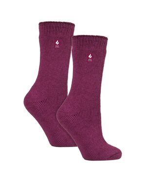 Heat Holders 2Er Pack Damen Original Thermo Feuchtigkeitsableitende Socken - Lila