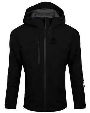 GUGGEN Mountain Damen Wanderjacke 3-Lagen Hardshell - Schwarz