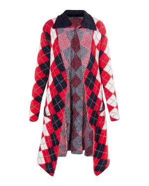 myMo Strickjacke Damen Schwarz Rot Mehrfarbig