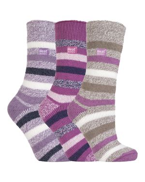 Heat Holders 3Er Pack Multipack Damen Isolierte Thermosocken Für Den Winter - Lila
