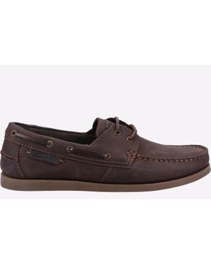 Cotswold Waterlane Leder Damen Braune Bootsschuhe - Schwarz