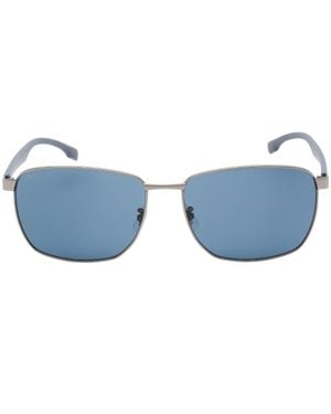BOSS – Sonnenbrille Mit Mattem Ruthenium-Metallrahmen Und Blauen Gläsern