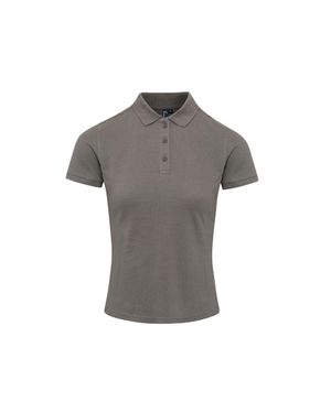 PREMIER Damen Polo-Shirt Coolchecker Mit Coolplus (Dunkelgrau)