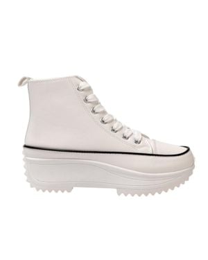 Firetrap High Top Turnschuhe Für Damen, Plattform-Absatz - Weiß