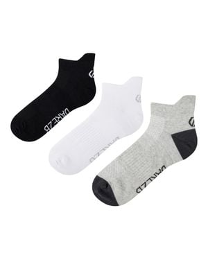 Dare 2b "Movement" Sneaker-Socken Für Herren/Damen (3Er-Pack) /Weiß/Grau Meliert) - Schwarz
