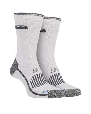 Storm Bloc 2 Paar Herren Heavy Duty Verstärkte Atmungsaktive Baumwolle Arbeitssocken Für Stiefel - Weiß
