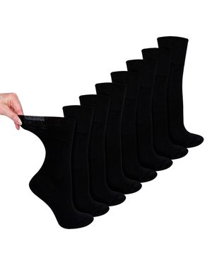 Dr.Socks 8 Paar Damen Bambus Diabetikersocken - Schwarz
