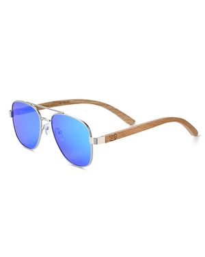 Earth Wood Kotor Polarisierte Sonnenbrille - Blau