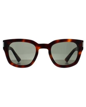 Saint Laurent Quadratisch Havanna Grau Sl 838 - Braun