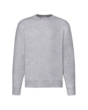 Fruit Of The Loom "Premium" Sweatshirt Überschnittene Schulter Für Herren/Damen Meliert) - Grau