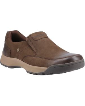 Hush Puppies Vaun Leder Herren Slipper - Braun