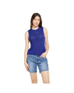 Levi's "Sunrise" Ärmelloses Oberteil Für Damen, Gehäkelt (Mazarinblau)