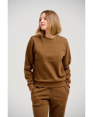TeeShoppen Basic Sweat Mit Rundhalsausschnitt - Braun