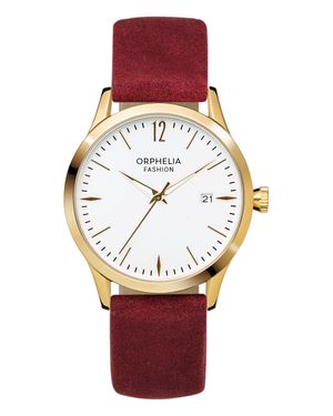 Orphelia Fashion Wildleder Damen Rote Uhr Of711701