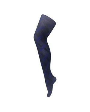 Sock Snob 1 Pack Damenfarbene 80 Denier Opake Gemusterte Weiche Strumpfhosen - Blau