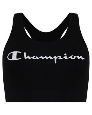 Champion Logo Damen Schwarzer Sport-Bh