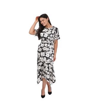 Ted Baker "Abriee" Midikleid Für Damen Puffärmel - Schwarz