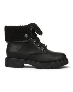 Blowfish Damen Winterstiefel Zum Schnüren Aus Schwarzem Kunstleder