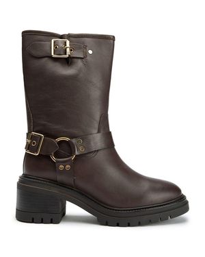 Sole Grunge Bikerstiefel - Braun
