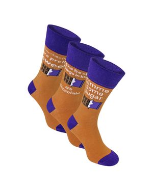Sock Snob 3 Paare Herren Novelty Baumwollreiche Sprüche Socken - Blau