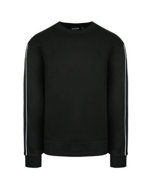 Nicce London Crew Hals Langarm Pullover Schwarzer Herren Geti Sweenlowirt 211 1 03 07 0001