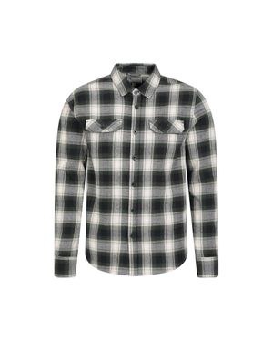 Mountain Warehouse "Trace" Hemd Für Herren Langärmlig (Grün) - Grau