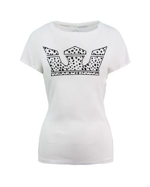 Supra Crown Kurzärmel Weiße Crew Hals T-Shirt 192232 163