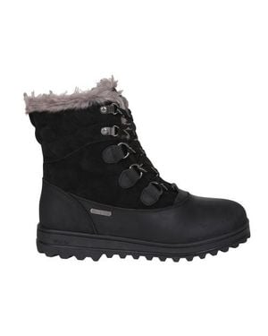 Mountain Warehouse "Vostock" Schneestiefel Für Damen, Leder, Wasserfest - Schwarz