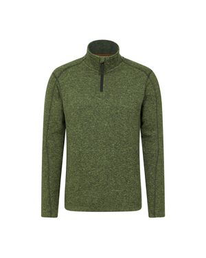 Mountain Warehouse Herren Idris Ii Hälfte Zip Fleece Top (Dunkel) - Grün