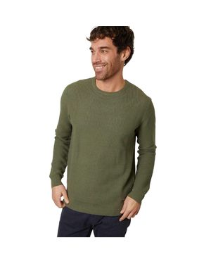 Threadbare "Yarra" Pullover Für Herren, Strukturiert, Regulär (Oliv) - Grün