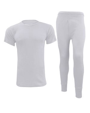 Enzo Thermal Set Kurzarm Oberteil & Unterteil - Weiß