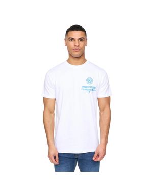Henleys "Henstamp" T-Shirt Für Herren - Weiß