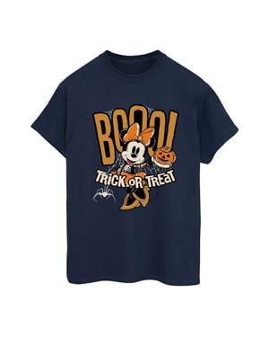 Disney "Boo Trick Or Treat" T-Shirt Für Damen (Marineblau)