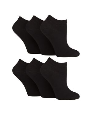 IOMI 6Er-Pack Damen Diabetiker Trainingssocken - Schwarz