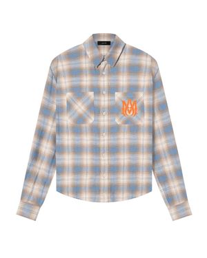 Amiri Ma Vintage Stencil Plaid Blau