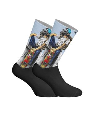 Jenes Socks Elastische Bedruckte Lange Socken Für - Blau