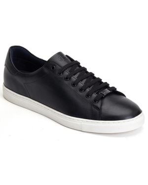 Base London Tucker Schwarze Ledersneaker Für Herren - Blau
