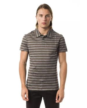 Byblos Gestreiftes Baumwoll-Poloshirt - Grau