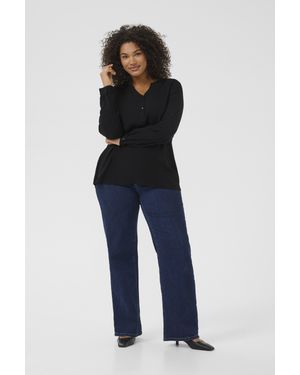 Kaffe Langarm-Bluse Kcsida Langarm-Bluse Regular Fit - Blau