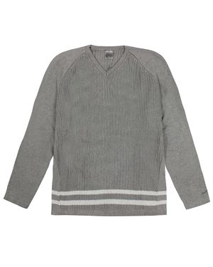 Nike Vintage Herren Tennis V-Ausschnitt Strickpullover - Grau