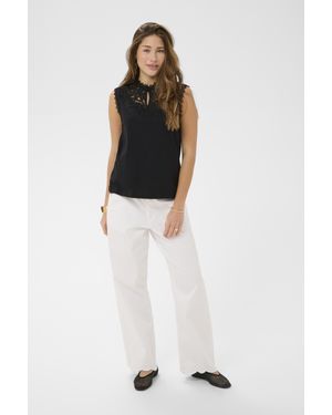 Cream Ärmellose Bluse Crsuny Ärmellose Bluse Straight Fit - Schwarz
