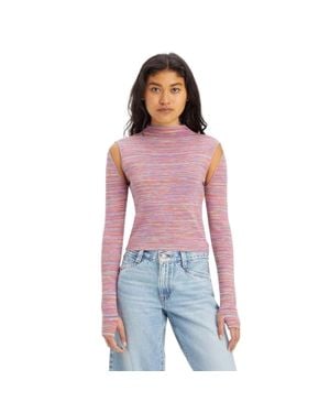 Levi's "Jupiter" Pullover Für Damen, Mit Zopfmuster - Rot