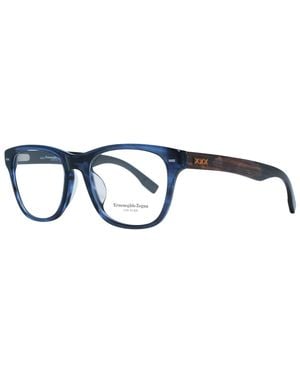 ZEGNA Rechteckige Optische Rahmen - Blau