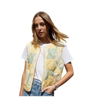 Threadbare "Cabos" Weste Für Damen, Gesteppt, Regulär (Zitrone) - Gelb