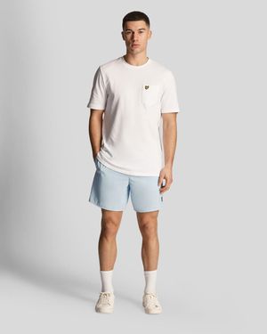 Lyle & Scott Hellblaue Badeshorts Mit Logo Von