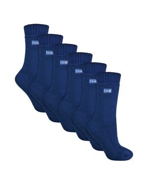 THMO 6 Paar Damen Weiche Atmungsaktive Thermosocken - Blau